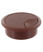 Ferramenta1.com | Bocchetta passacavi d 60 mm plastica marrone - PZ 20