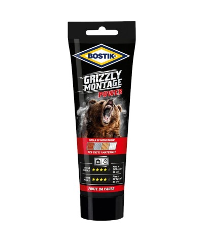 Ferramenta1.com | Bostik grizzly montage power 250 g bianco tubo - PZ 1