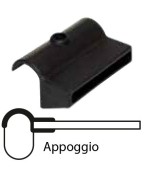Ferramenta1.com | Supporto ad appoggio in pvc per asta ortopedica - PZ 10