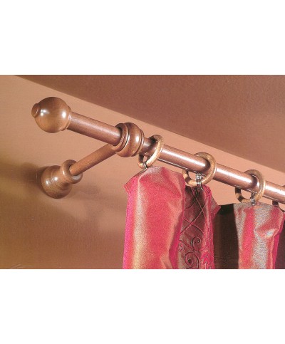 Ferramenta1.com | Bastone legno a strappo d 23 bianco 140cm c/supp. - PZ 1