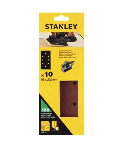 Ferramenta1.com | Piranha stanley sta31110 (x31110) 10 fogli for. b+d 93x230 gr.150 - CF 1