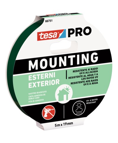 Ferramenta1.com | Nastro biadesivo tesa mounting pro est. 19mmx5m - PZ 10