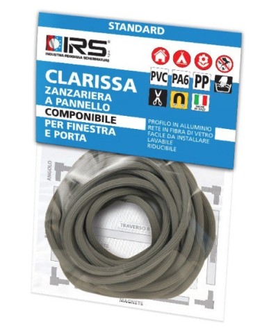 Ferramenta1.com | Zanzariera irs clarissa bl tondino da 5 m - PZ 1