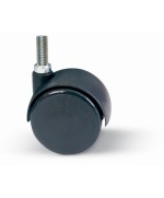 Ferramenta1.com | Ruota nylon gemellare d 30 mm perno 8max12 mm* - PZ 4