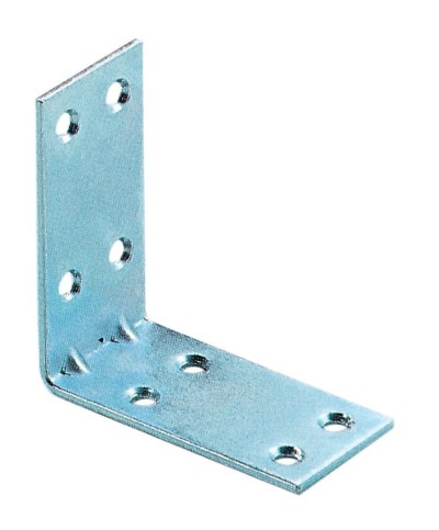 Ferramenta1.com | Piastrina ad angolo zincata 8 fori 30x2x30 mm** - PZ 50