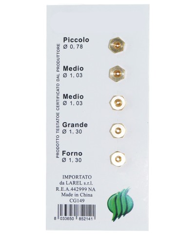Ferramenta1.com | Set 5 ugelli fornello cucina a gas metano - CF 5