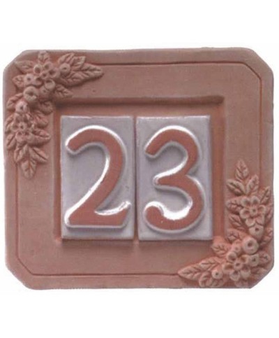 Ferramenta1.com | Portanumero in terracotta 2 posti 18x16 cm - PZ 5