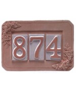 Ferramenta1.com | Portanumero in terracotta 3 posti 24x16 cm - PZ 5