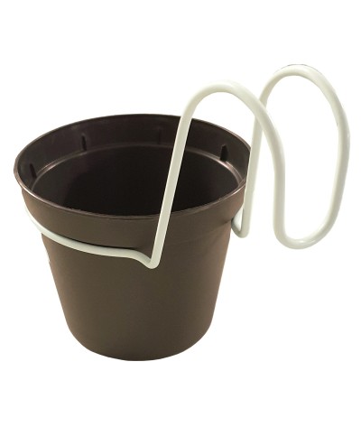 Ferramenta1.com | Conf. 6 vasetti diam.cm.10 c/agganci tortora - CF 1