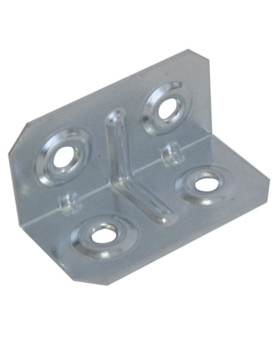 Ferramenta1.com | Piastrina quadra 4 fori piegata 40x20x20 mm zinc - PZ 100