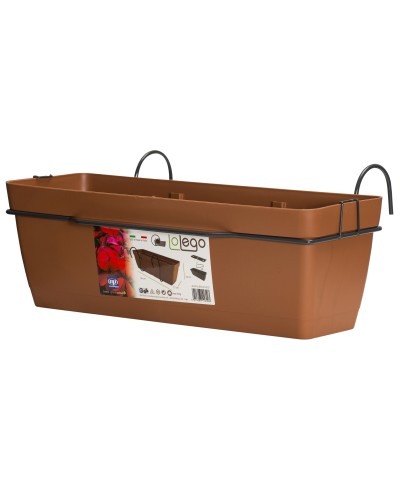 Ferramenta1.com | Balconiera 49x16xh16 cm con agganci coccio - PZ 8