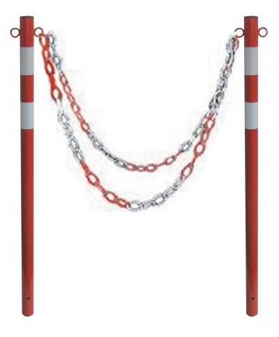 Ferramenta1.com | Paletto segnaletico bicolor interr d 50mmxh120 cm - PZ 1