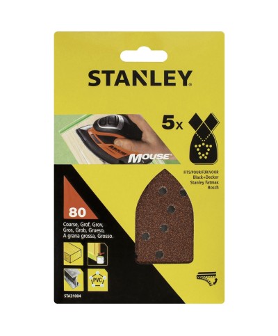 Ferramenta1.com | Piranha stanley sta31004 (x31004) 5 fogli velcro per mouse gr.80 - CF 1