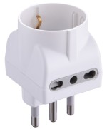 Ferramenta1.com | Adattatore triplo 16a 2pr bip e schuko bia fig.11 - PZ 25
