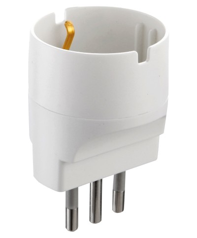 Ferramenta1.com | Adattatore schuko 10a 2p+t bianco fig.8 - PZ 25