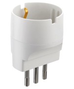 Ferramenta1.com | Adattatore schuko 10a 2p+t bianco fig.8 - PZ 25