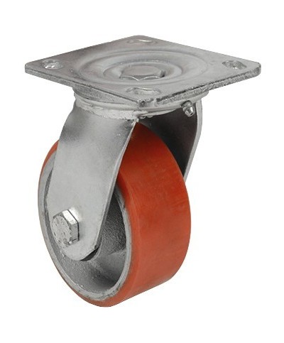 Ferramenta1.com | Ruota poliuretano d  75x32 mm piastra girev exp - PZ 1