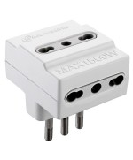 Ferramenta1.com | Adattatore triplo 16a 3pr bip bianco fig.10 - PZ 25
