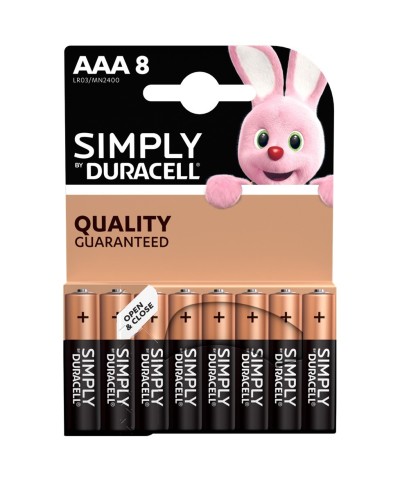 Ferramenta1.com | Duracell simply alcalina ministilo 8 pz mn2400 - BL 10