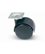Ferramenta1.com | Ruota nylon gemellare d 50 mm con piastra* - PZ 4