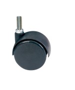 Ferramenta1.com | Ruota nylon gemellare d 50 mm perno 8max12 mm* - PZ 4
