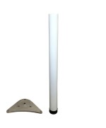 Ferramenta1.com | Piede per tavolo acciaio d 60xh710 mm bianco - PZ 4