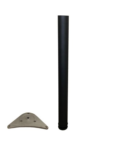 Ferramenta1.com | Piede per tavolo acciaio d 60xh710 mm nero - PZ 4