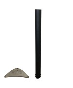 Ferramenta1.com | Piede per tavolo acciaio d 60xh710 mm nero - PZ 4