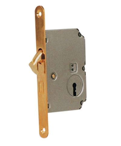 Ferramenta1.com | Bonaiti serratura a gancio 60 ottonato 100x50 mm - PZ 6