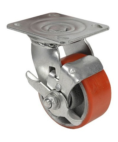 Ferramenta1.com | Ruota poliuretano d 200x50 piastra girev freno exp - PZ 1