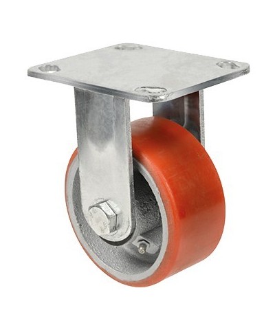 Ferramenta1.com | Ruota poliuretano d 200x50 piastra fissa export - PZ 1