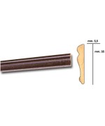 Ferramenta1.com | Cornice per parati 5,5x35 barocco 200 cm noce scuro - PZ 25