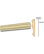 Ferramenta1.com | Cornice per parati 5,5x35 barocco 200 cm rovere - PZ 25