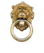 Ferramenta1.com | Battente ottone leone c/anello 155 mm lucido - PZ 2
