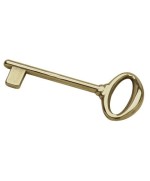 Ferramenta1.com | Chiave classica ottone lucido per porte - PZ 12