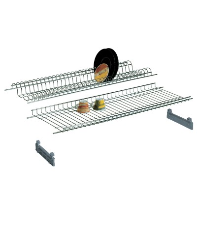 Ferramenta1.com | Mensola colapiatti acciaio crom c/supp 76 cm - CP 6