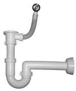 Ferramenta1.com | Sifone per lavatoio resina c/piletta e troppo pieno - PZ 1