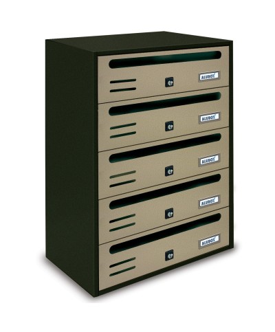 Ferramenta1.com | Cassetta postale alubox cubo/r 5 38,5x25x53 sabbia - PZ 1