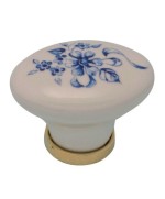 Ferramenta1.com | Pomolo porcellana ovale c/base f/ 7 24x34x25 mm - PZ 25