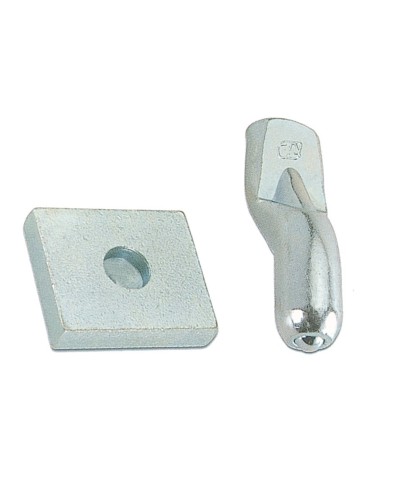 Ferramenta1.com | Piastra con perno per cardine d 20 mm acc zinc - PZ 10