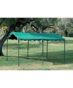 Ferramenta1.com | Gazebo in acciaio car port 300x400 cm verde - PZ 1