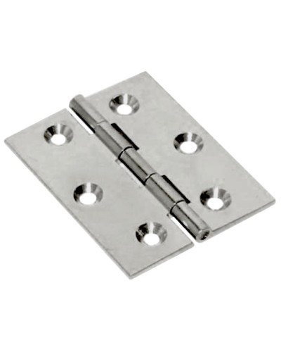 Ferramenta1.com | Cerniera fresata piana nichel satin 50x40 mm - PZ 24