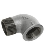 Ferramenta1.com | Gomito 90g m f ghisa zincata d  1         92 - PZ 10
