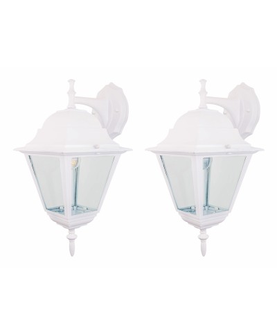 Ferramenta1.com | Lanterna new york down c/braccio bianco - PZ 4