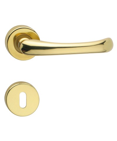Ferramenta1.com | Maniglia zama capri con bocchetta oro lucido v - PZ 2