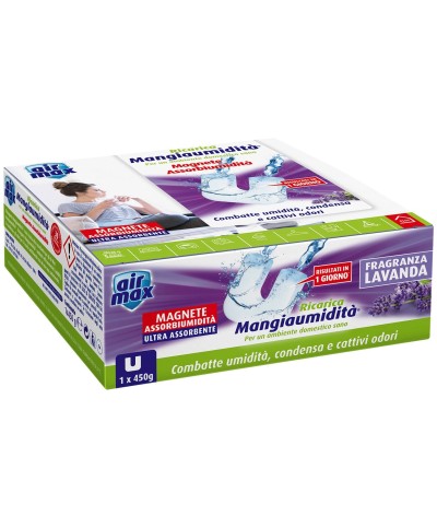 Ferramenta1.com | Airmax assorbiumidita ricarica tab lavanda 450 g - PZ 12