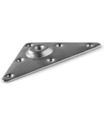 Ferramenta1.com | -piastra fe.zinc. x piedini legno foro m10 - PZ 200