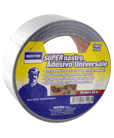 Ferramenta1.com | Boston super nastro americano 50mmx25m silver - PZ 1