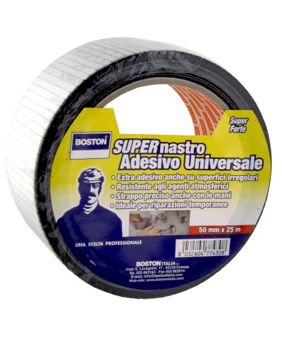 Ferramenta1.com | Boston super nastro americano 50mmx25m nero - PZ 1