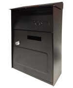 Ferramenta1.com | Cassetta postale acciaio 21x9x32,5 cm esterno nero - PZ 1